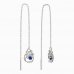 BeKid, Gold kids earrings -1192 - Switching on: Chain 9 cm, Metal: White gold 585, Stone: Dark blue cubic zircon