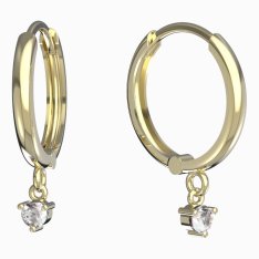 BG zlaté náušnice 779 Žluté zlato - 585 Diamant