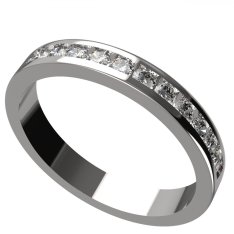 BG zlatý diamantový prstýnek 500 Bílé zlato - 585 Diamant lab-grown