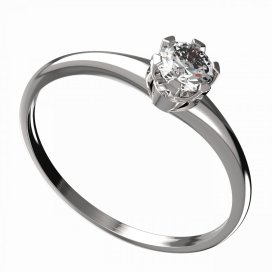BG zlatý diamantový prstýnek 870I Bílé zlato - 585 Diamant lab-grown