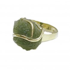 BG prsten přírodní kámen-Vltavín 006