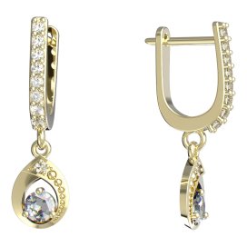 BeKid dětské náušnice 1242 Žluté zlato - 585 Diamant