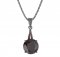 BG pendant circular 475-G - Metal: Silver 925 - rhodium, Stone: Garnet