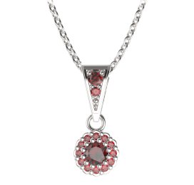 BG přívěs kulatý 452-1 Stříbro 925 - rhodium Granát
