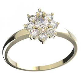 BG zlatý diamantový prstýnek 627I Žluté zlato - 585 Diamant lab-grown