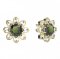 BG earring oval -  698 - Metal: Silver 925 - rhodium, Stone: Garnet
