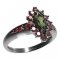 BG prsten oválný kámen 504-J - Kov: Stříbro 925 - rhodium, Kámen: Granát