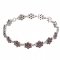 BG bracelet 157 - Metal: Silver 925 - rhodium, Stone: Moldavite and cubic zirconium