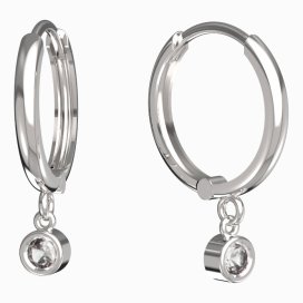 BeKid dětské náušnice 768 Bílé zlato - 585 Diamant