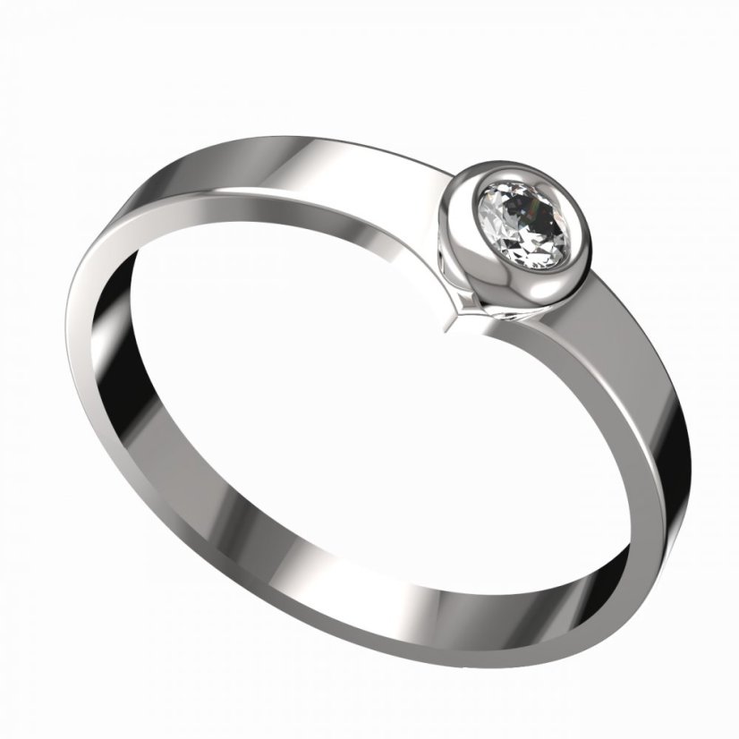 BG zlatý zásnubní prsten 946/550 Bílé zlato - 585 Diamant