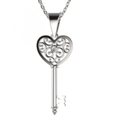 BG zlatý (stříbrný) klíček 611 Stříbro 925 - rhodium Bílý kubický zirkon