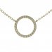 BG zlatý náhrdelník kruh 1155/26 - Kov: Žluté zlato 585, Kámen: Bílý kubický zirkon