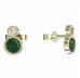 BeKid, Gold kids earrings -864 - Switching on: Puzeta, Metal: Yellow gold 585, Stone: Green cubic zircon
