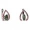 BG earring oval 483-90 - Metal: Silver 925 - rhodium, Stone: Garnet
