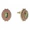 BG earring oval -  243 - Metal: Silver 925 - rhodium, Stone: Garnet