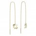 BeKid, Gold kids earrings -849 - Switching on: Chain 9 cm, Metal: Yellow gold 585, Stone: Dark blue cubic zircon