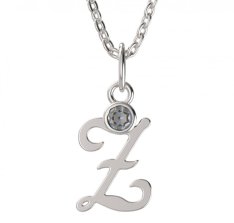 BeKid dětský zlatý přívěsek písmenko Z - 1334 Bílé zlato - 585 Diamant