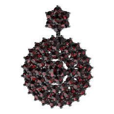 BG brož 223 Stříbro 925 - ruthenium (30-90dní) Granát