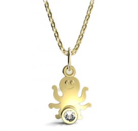 BeKid dětský zlatý přívěsek  1274 - chobotnička Žluté zlato - 585 Diamant