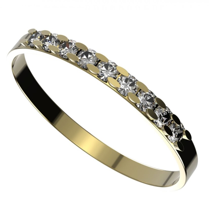 BG zlatý diamantový prsten 617/17 Žluté zlato - 585 Diamant lab-grown