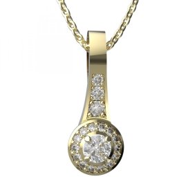 BG zlatý přívěšek  651 Žluté zlato - 585 Diamant