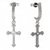 BeKid, Gold kids earrings -1110 - Switching on: Pendant hanger, Metal: White gold 585, Stone: White cubic zircon