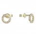 BeKid, Gold kids earrings -836 - Switching on: Puzeta, Metal: Yellow gold 585, Stone: Pink cubic zircon