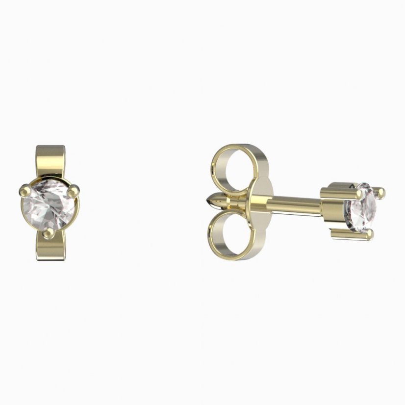 BeKid dětské náušnice 779 Žluté zlato - 585 Diamant
