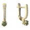 BG moldavit earrings -869 - Switching on: Hanger clip A, Metal: White gold 585, Stone: Moldavite