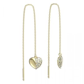 BG zlaté náušnice srdíčko 865 Žluté zlato - 585 Diamant