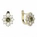 BG earring circular 017-07 - Metal: Silver 925 - rhodium, Stone: Garnet