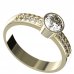 BG zlatý diamantový prstýnek 723 - Kov: Žluté zlato 585, Kámen: Diamant lab-grown