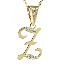 BG zlatý přívěsek písmenko Z - 1234 Žluté zlato - 585 Diamant
