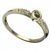BG moldavit ring - 550D - Metal: Yellow gold 585, Stone: Moldavite and cubic zirconium