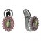 BG  earring 244-R7 oval - Metal: Silver 925 - rhodium, Stone: Garnet
