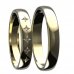 BG zlatý snubní prsten SN09 - Kov: Žluté zlato 585, Kámen: Bílý kubický zirkon