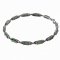 BG bracelet 645 - Metal: White gold 585, Stone: Moldavite and cubic zirconium