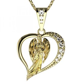 BG přívěšek anděl 1179 Žluté zlato - 585 Diamant