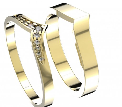 BG zlatý snubní prsten 946/m - Kov: Žluté zlato 585