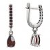 BG garnet earring 624 - Metal: Silver 925 - rhodium, Stone: Garnet