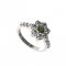 BG ring 456-Z circular - Metal: Silver 925 - rhodium, Stone: Garnet