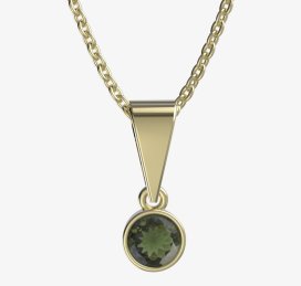 BG zlatý přívěšek 723 Žluté zlato - 585 Vltavín