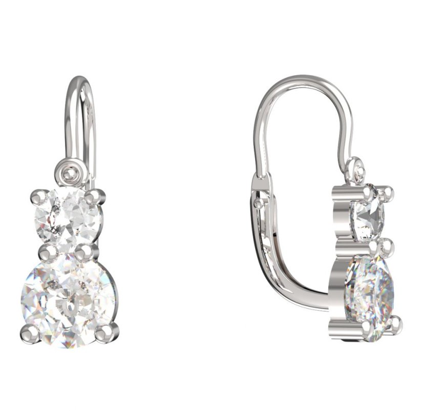 BeKid dětské náušnice 857 Bílé zlato - 585 Diamant