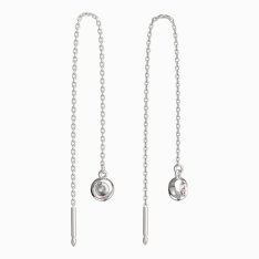 BG zlaté náušnice 102 Bílé zlato - 585 Diamant