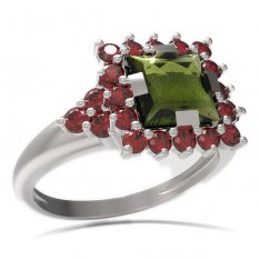 BG prsten s čtvercovým kamenem 499-U