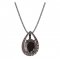 BG pendant oval 479-90 - Metal: Silver 925 - rhodium, Stone: Garnet