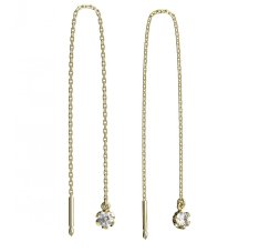 BG zlaté náušnice s diamanty 869 Žluté zlato - 585 Diamant lab-grown