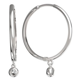 BG zlaté náušnice 101 Bílé zlato - 585 Diamant