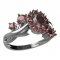 BG ring oval 498-P - Metal: Silver 925 - rhodium, Stone: Garnet