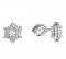 BeKid, Gold kids earrings -109 - Switching on: Screw, Metal: White gold 585, Stone: Dark blue cubic zircon